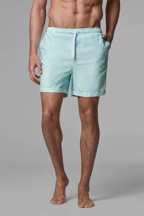 Harrison - Mens 5.5" Inseam Swim Trunk| Blooming Trellis men's full coverage swimwear, casual swimwear for men