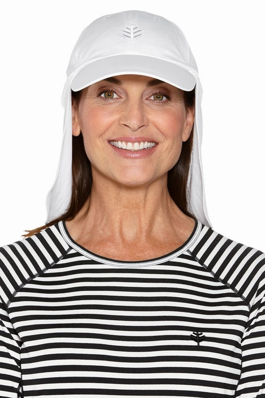 Hayden Chlorine Resistant All Sport Hat | White adjustable swimsuits for women, breathable swimwear for ladies
