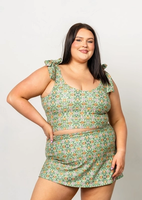 Heirloom Tulip | Detached High-Waisted Skirt elastic waistband swim bottoms, mix-and-match bikini bottoms