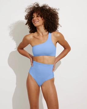 Hi Tide Bottom - Blue Skies sleek design swimwear for women, minimalist swim styles