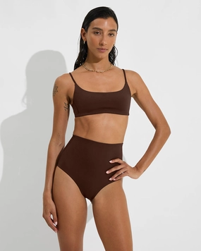Hi Tide Bottom - Cold Brew sleek design swimwear for women, minimalist swim styles