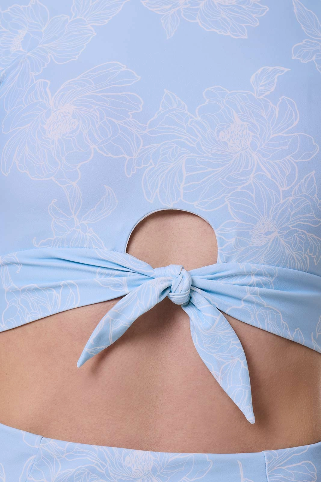 Hibiscus Island Crop Swim Tee | Skyride Perfect Peony