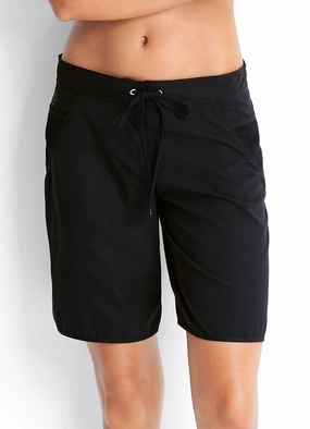 High Water Boardshort - Black affordable swimwear for women, chic swimsuits for women