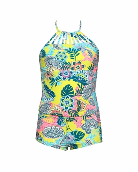 HOBIE Venice High-Neck 2pc Swim Set cute swimsuits for teen girls, modest teen swimwear