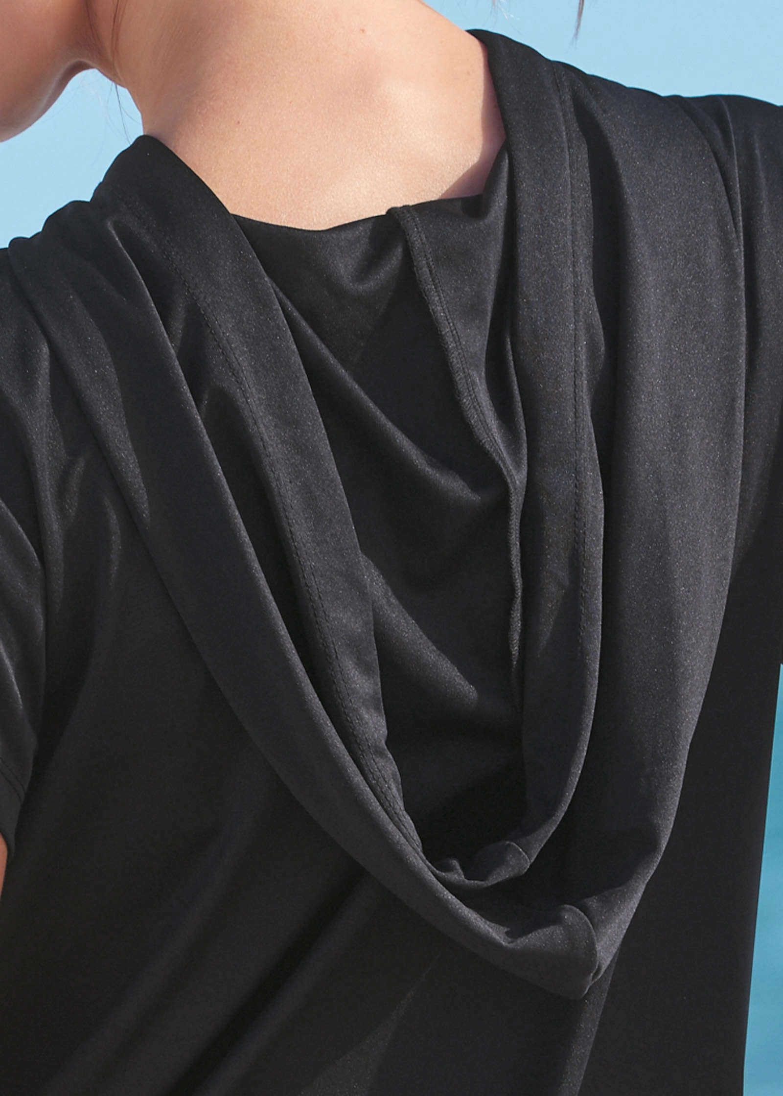 Hoodie Dress Cover-Up - Black Beauty