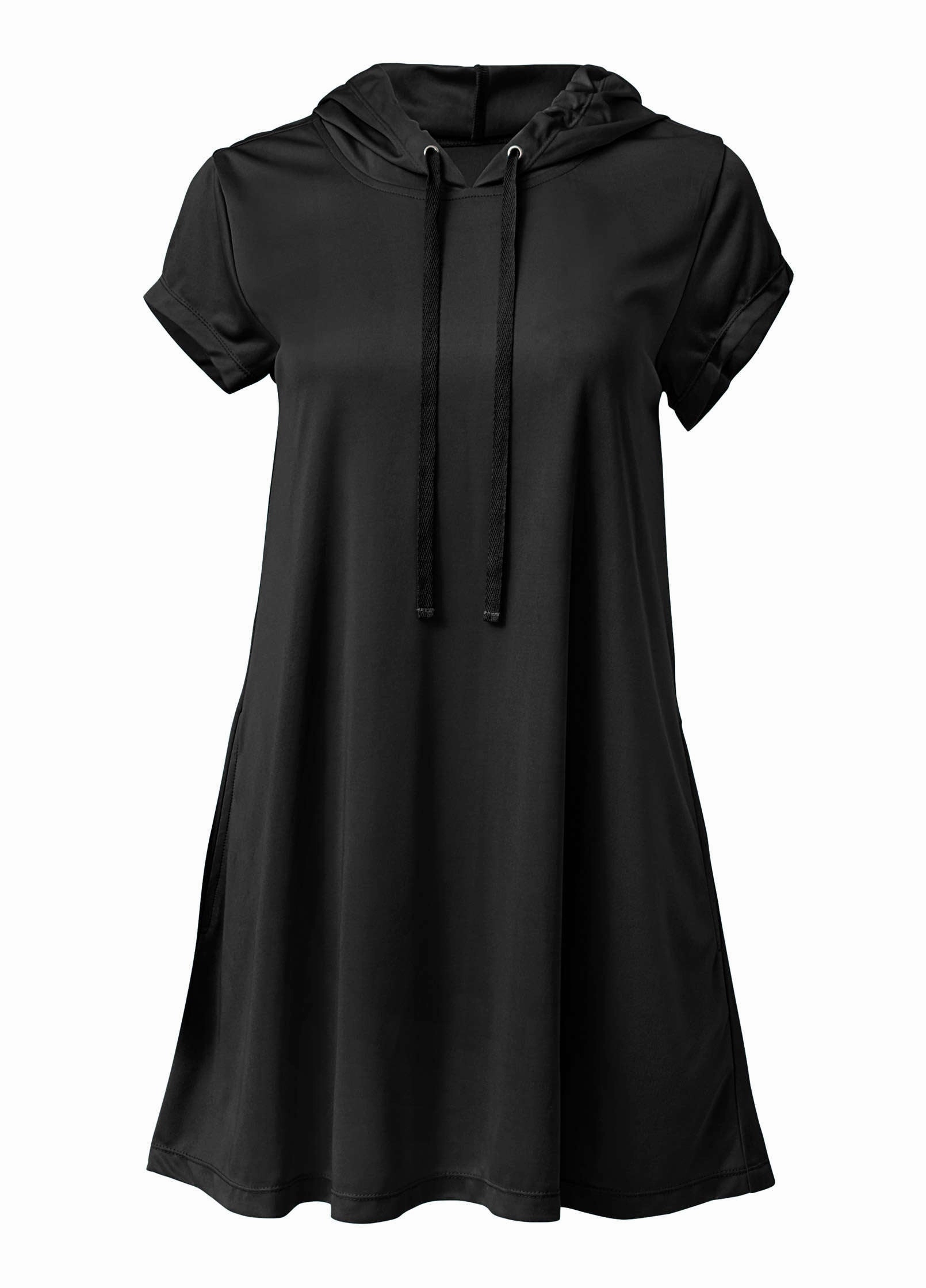 Hoodie Dress Cover-Up - Black Beauty