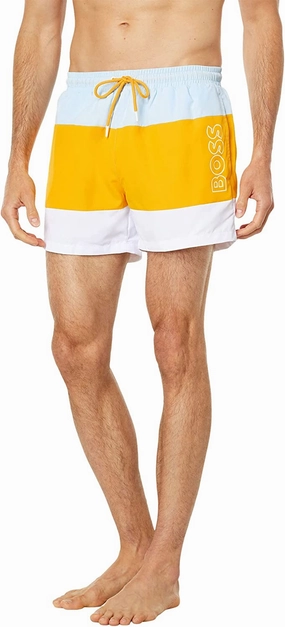 Hugo Boss Coco Swim Shorts Open Yellow Swim Shorts Trunks mens beach swimwear, quick dry mens swimsuits
