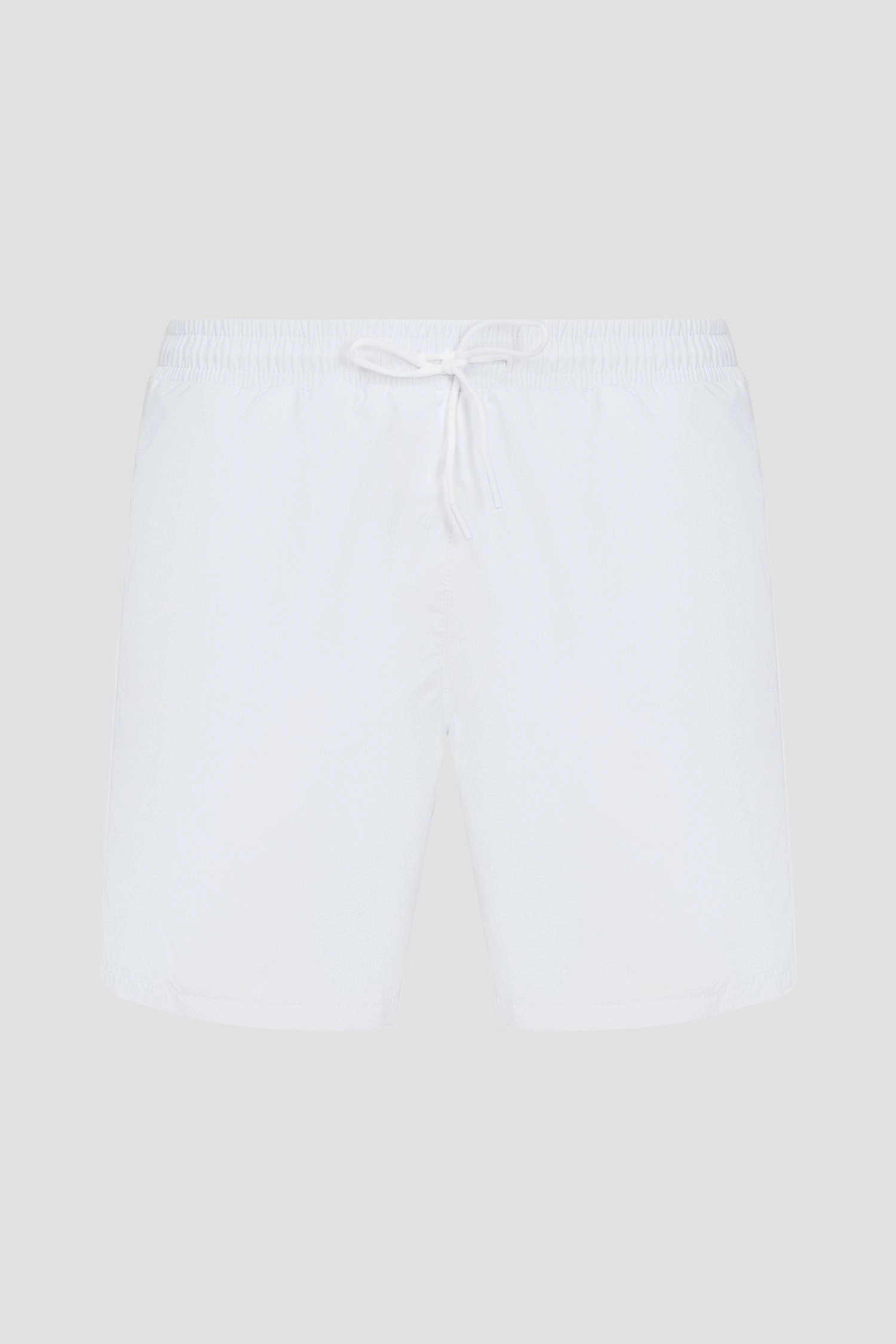 Hugo Boss Men's Pace Tonal Logo Swim Trunks, White mens beach swimwear, quick dry mens swimsuits