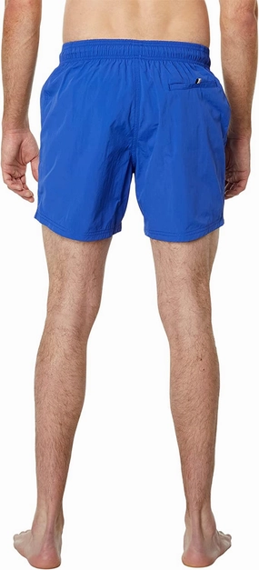 Hugo Boss Men Standard Octopus Trunks Drawstring Swim Shorts Blue Aegean mens beach swimwear, quick dry mens swimsuits