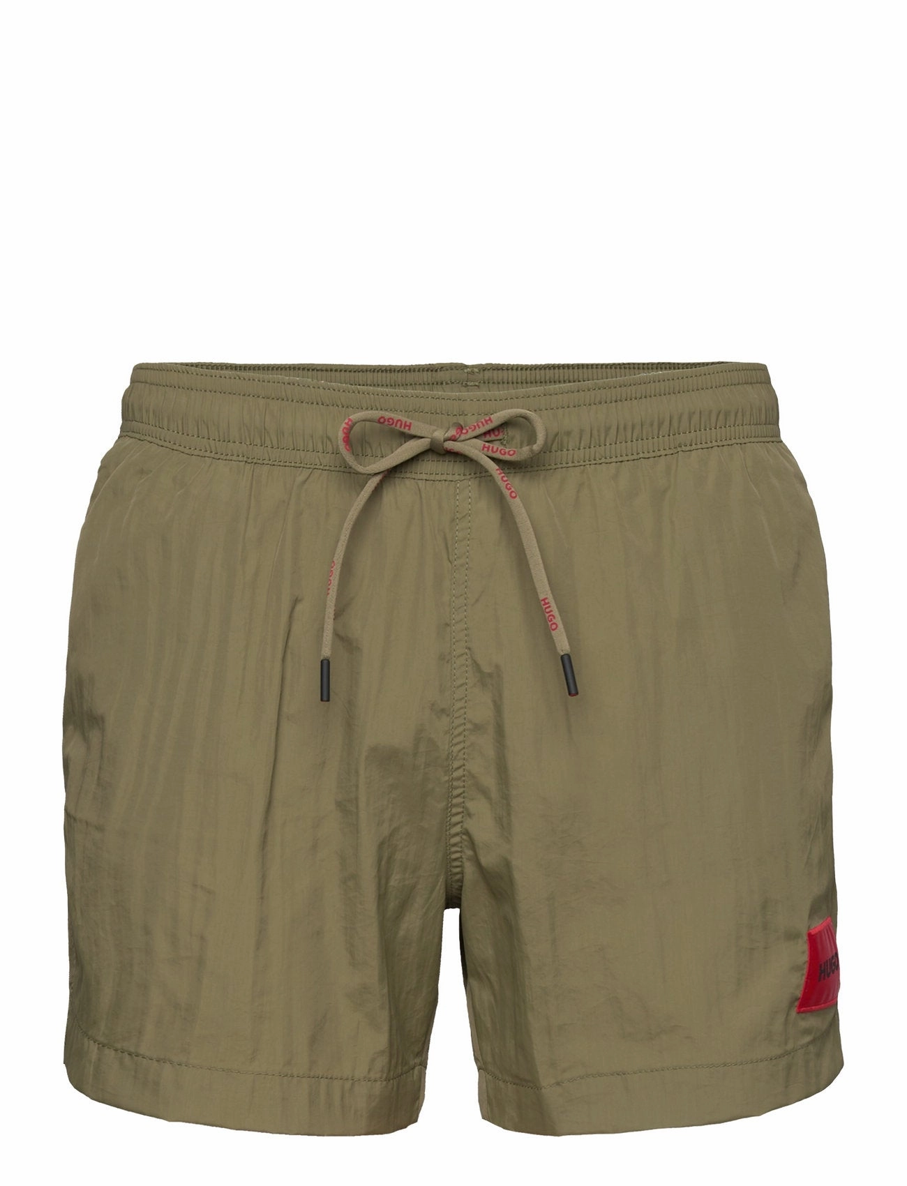 Hugo Men's Dominica Swim Shorts, Olive Green mens beach swimwear, quick dry mens swimsuits