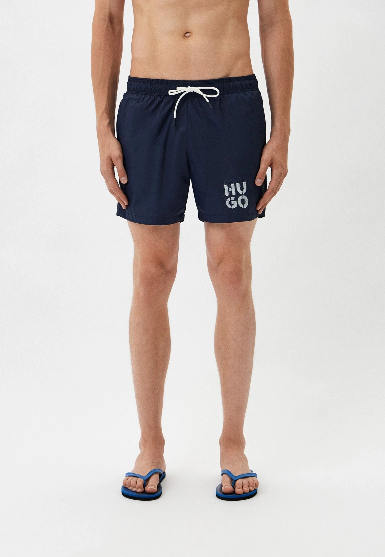 Hugo Men's Paol Swim Trunks, Blueberry Blue