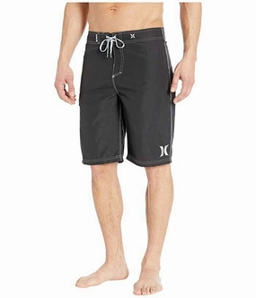 Hurley One Only Boardshort 22 Men's 42in Black Wolf Grey Drawstring Waist ERK880 mens beach swimwear, quick dry mens swimsuits