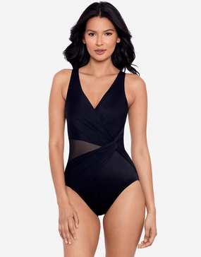 Illusionist Circe Swimsuit - Black pool-ready swimwear for women, trendy swimwear collection