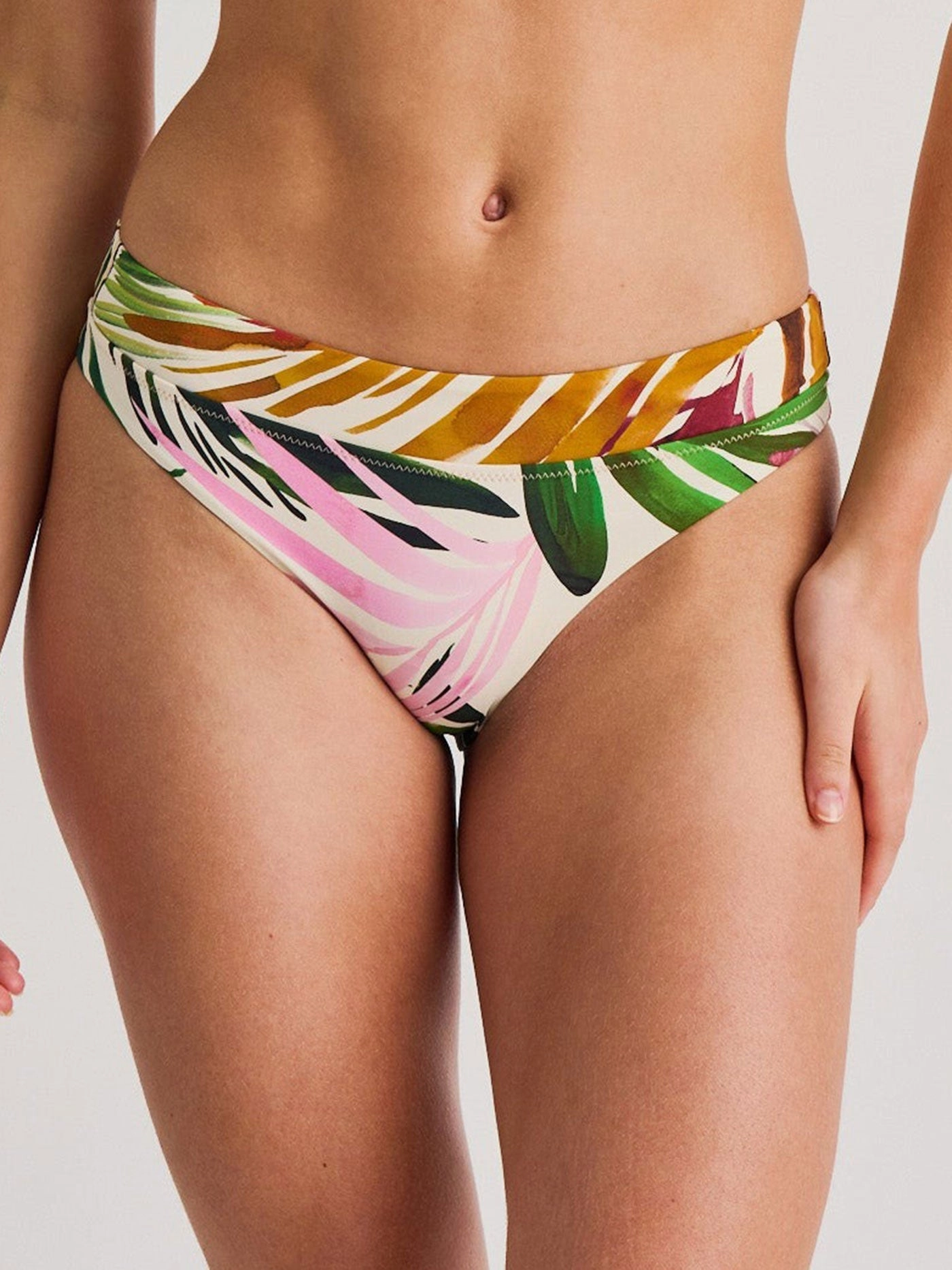Indigenous Jungle Regular Waist Bikini Bottom basic swimsuits for women, durable swimwear for ladies
