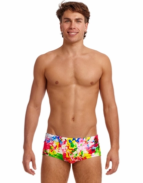 Ink Jet Classic Swim Trunks - Multi casual mens swimwear, affordable swimwear for men