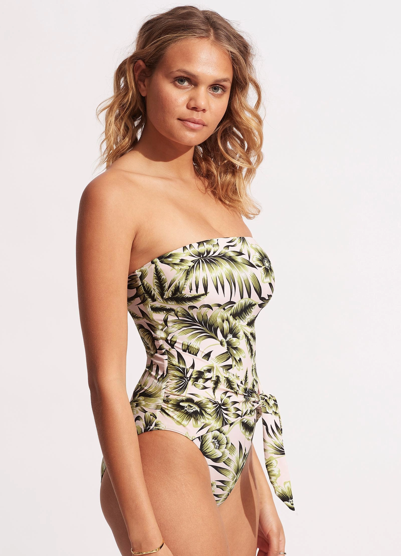 Island In The Sun DD Bandeau One Piece - Avocado