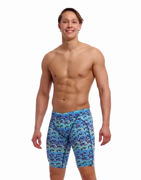 Jack Stack Swim Training Jammer - Blue casual mens swimwear, affordable swimwear for men