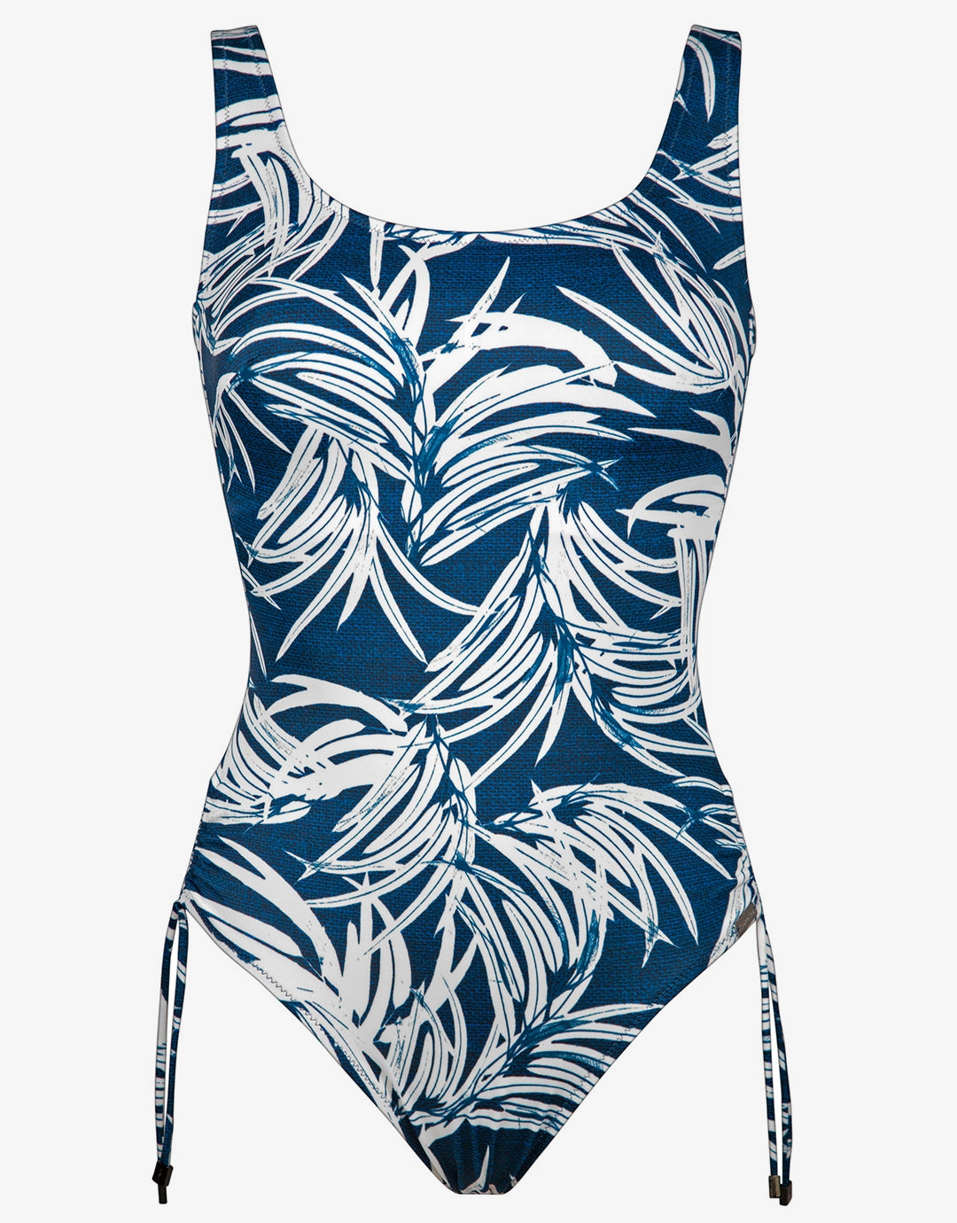 Jean Breeze Inclusive Fit Adjustable Leg Swimsuit - Denim White mastectomy swimsuits for women, post surgery swimwear