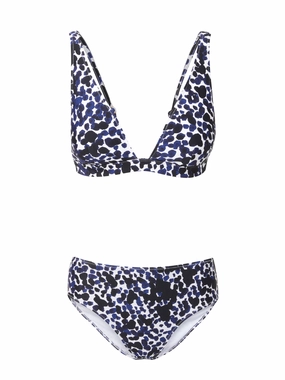 Jessica Top   Classic Midrise Bottoms in Animal Dot bikini bottom with tie sides, swim top for sunbathing