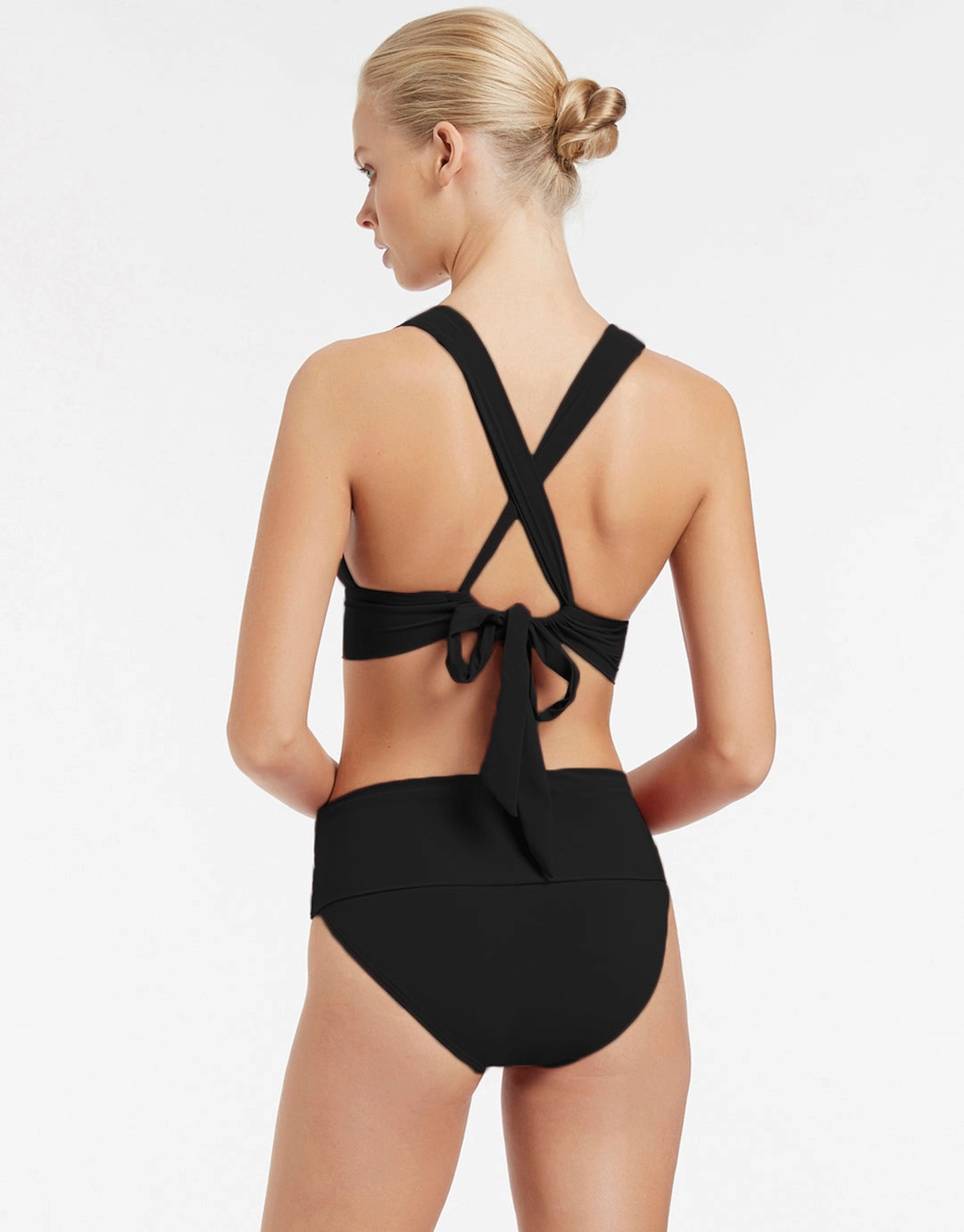 Jetset Fold Down Bikini Pant - Black