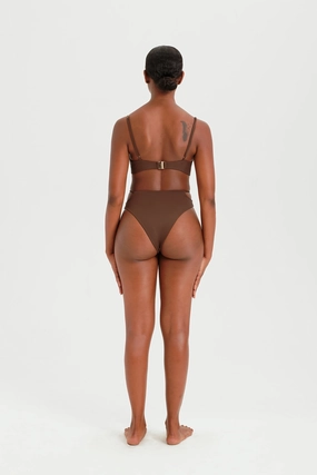 Jo Bottom - Chocolate soft fabric swimwear women, resort swimwear for ladies