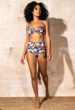 Joana - High Rise Moderate Coverage Swim Bottom | Island Time adjustable swimsuits for women, breathable swimwear for ladies