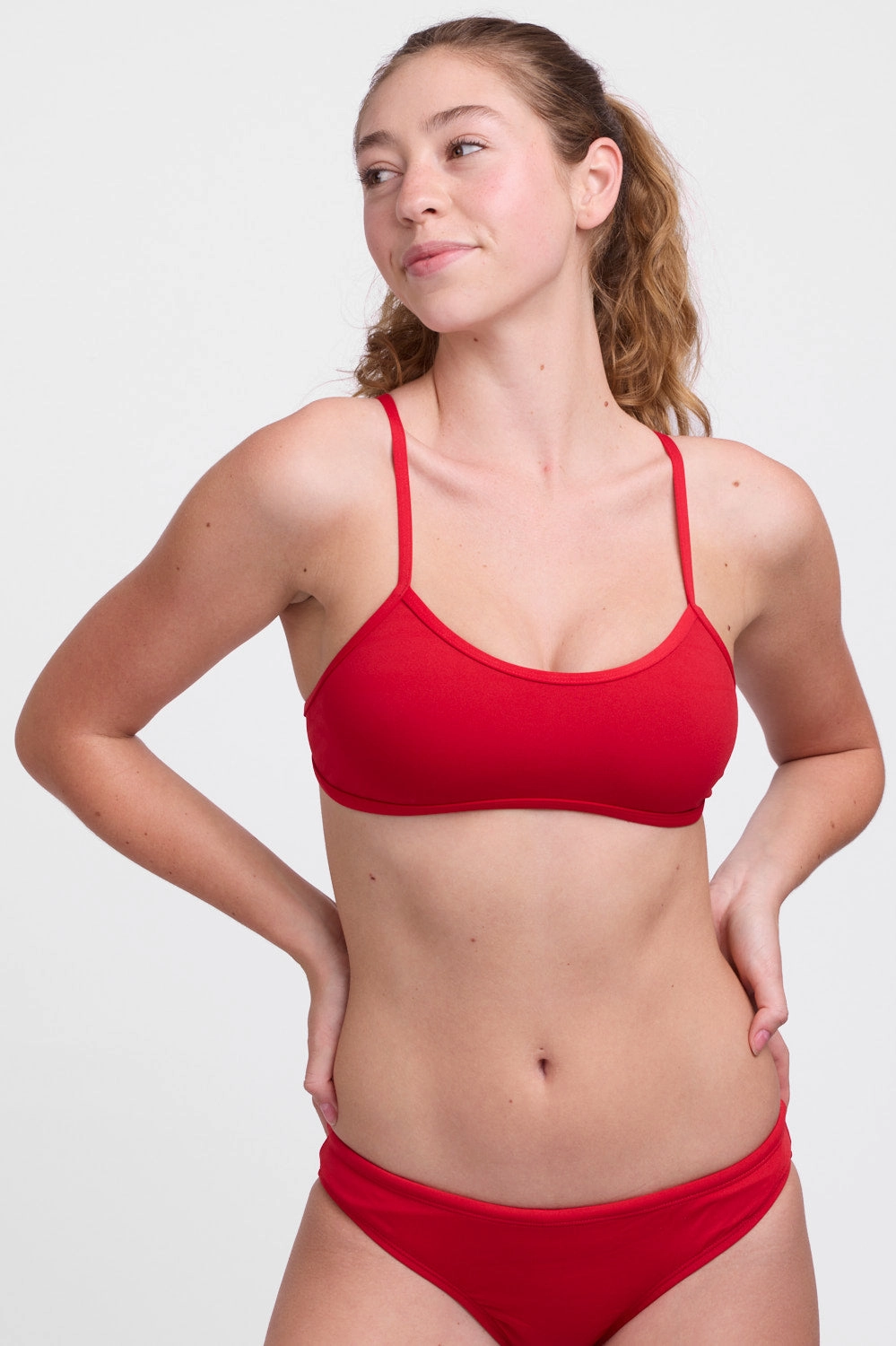 Jocelyn Bikini Top - Red mix and match bikinis, stylish women's bikini options