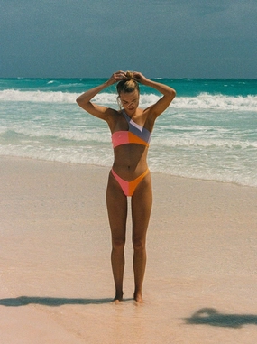 jodie top pink sand quick-dry swimsuits for women, fashionable womens beachwear