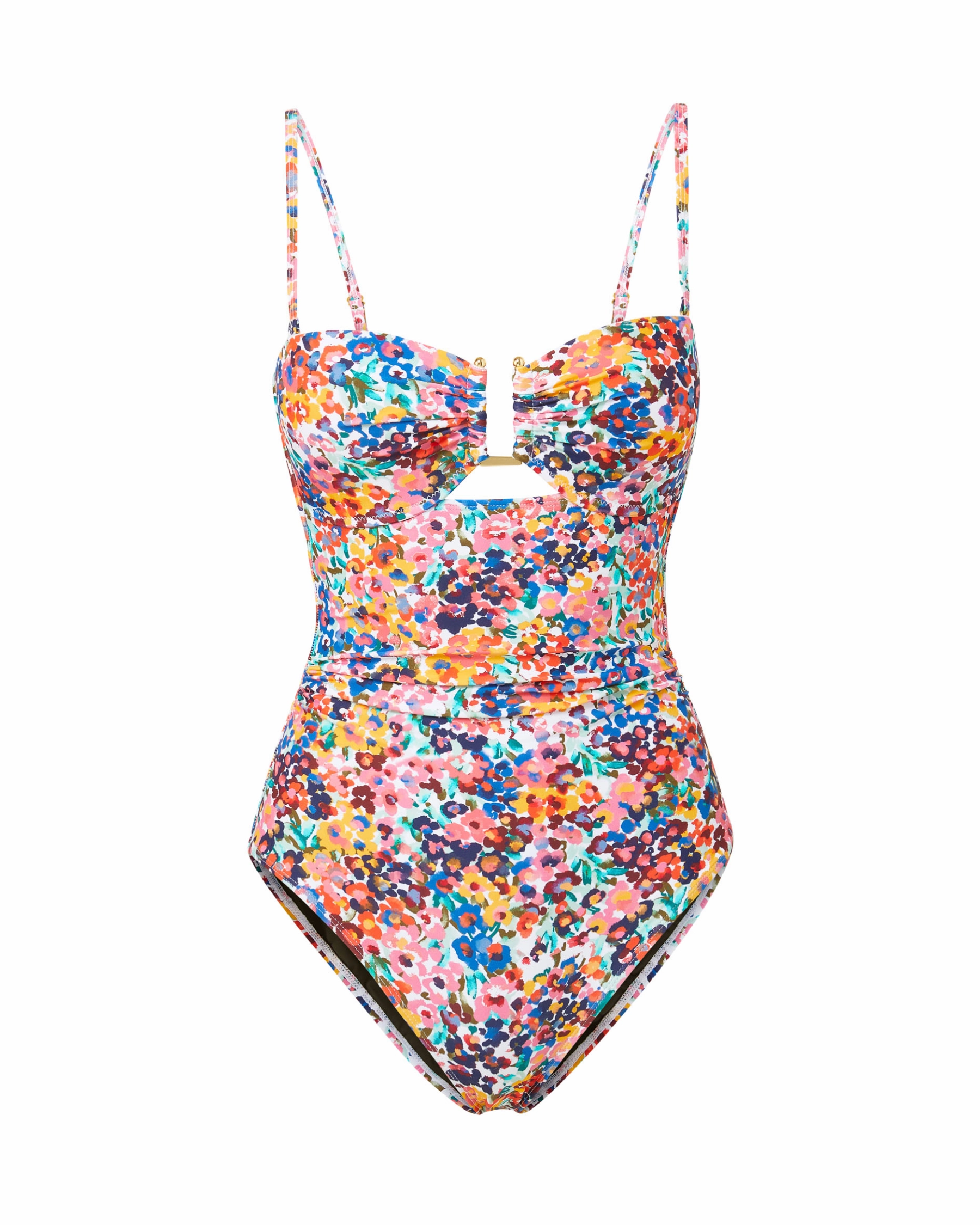 Juliette One Piece In Painted Petals high waist swimwear women, swimsuit for women beachwear
