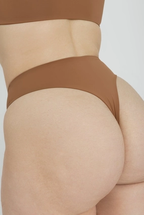 Kai High Waist Bottom - Brown Sugar soft fabric swimwear women, resort swimwear for ladies
