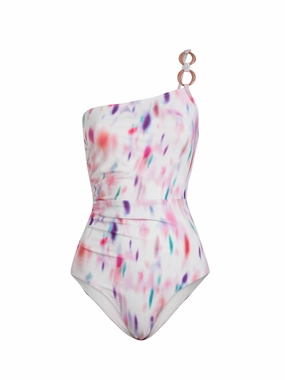 Kara One Piece In Hazy Ikat Ivory high waist swimwear women, swimsuit for women beachwear