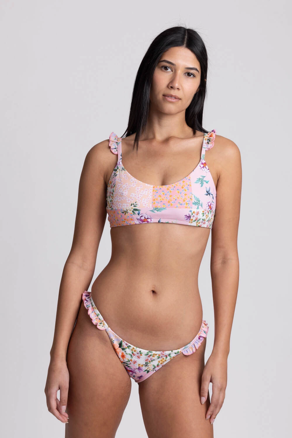 Karlee Bikini Bottom - Cottage Patch