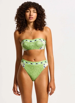 Kasbah Bustier Bandeau Bikini Top - Sage push up bikinis women, sporty womens bikini sets