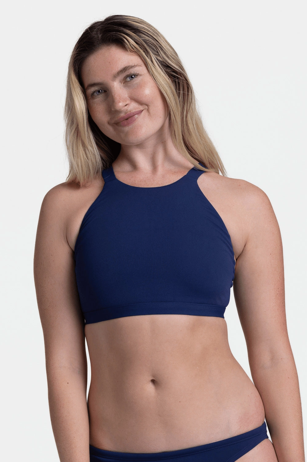 Kaylee Bikini Top - Navy mix and match bikinis, stylish women's bikini options