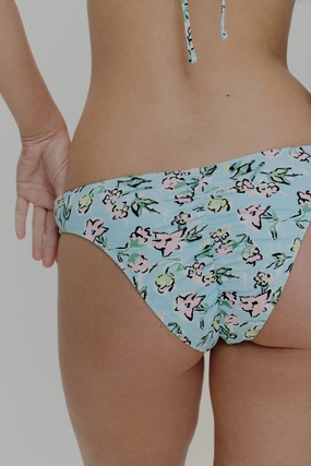 Khai Cheeky Bikini Bottom - Pastel Peony womens swim bottoms, high waist bikini bottoms