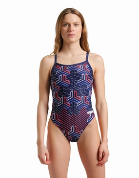 Kikko Pro Challenge Back Swimsuit - Navy/Multi minimalistic swimsuits women, sleek swimwear styles