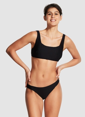 La Luna DD Cup Tank Bikini Top - Black plus size swimwear women, summer swimwear for ladies