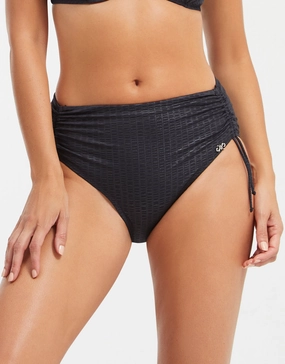 Lara Maxi Bikini Pant - Black adjustable swim bottoms women, flattering bikini bottoms