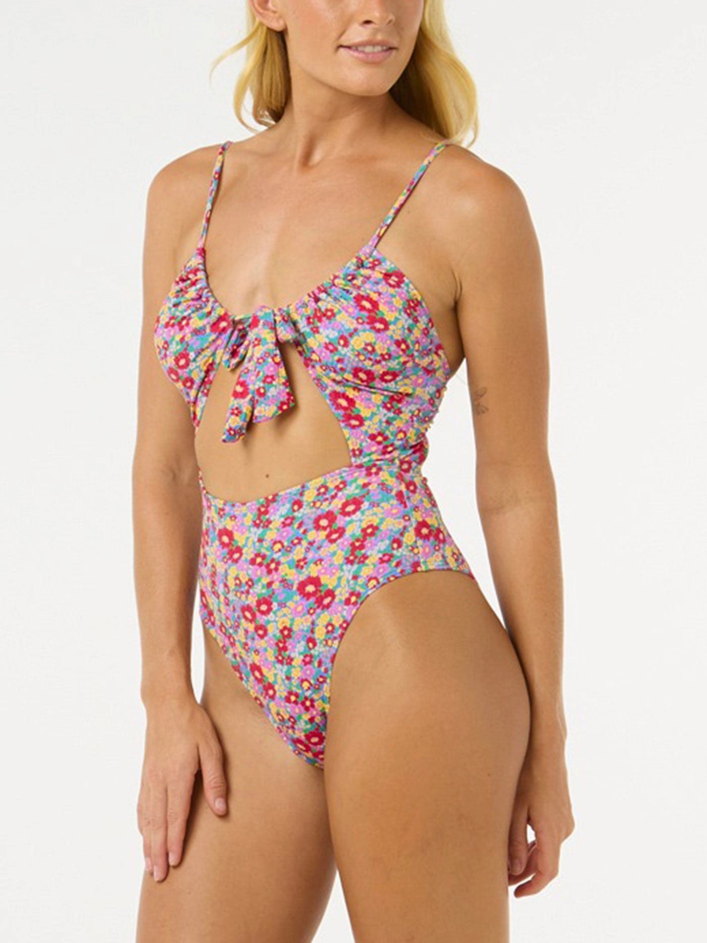 Las Flores Cheeky One Piece Swimsuit