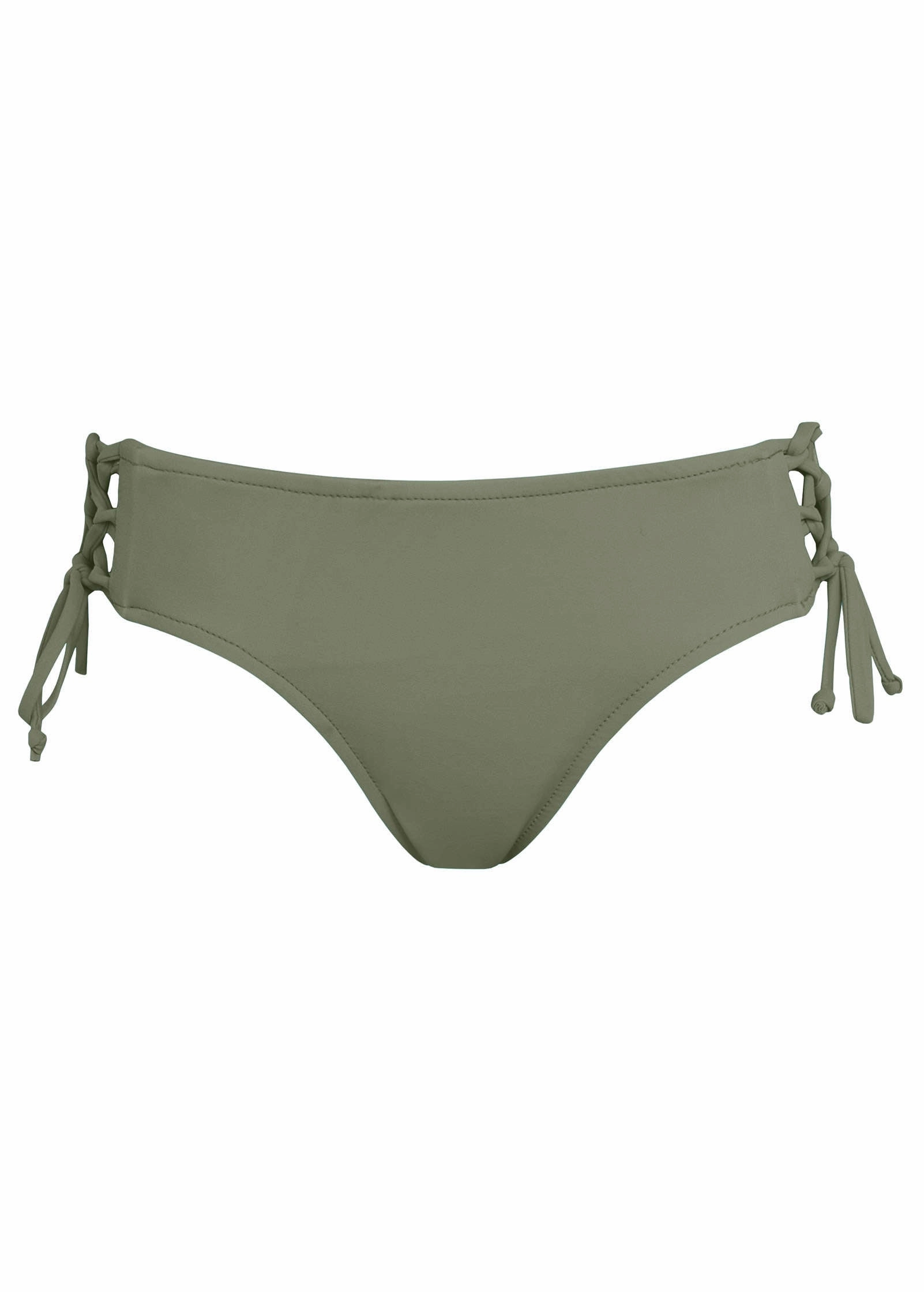 Lattice Side Bikini Bottom - Army Green