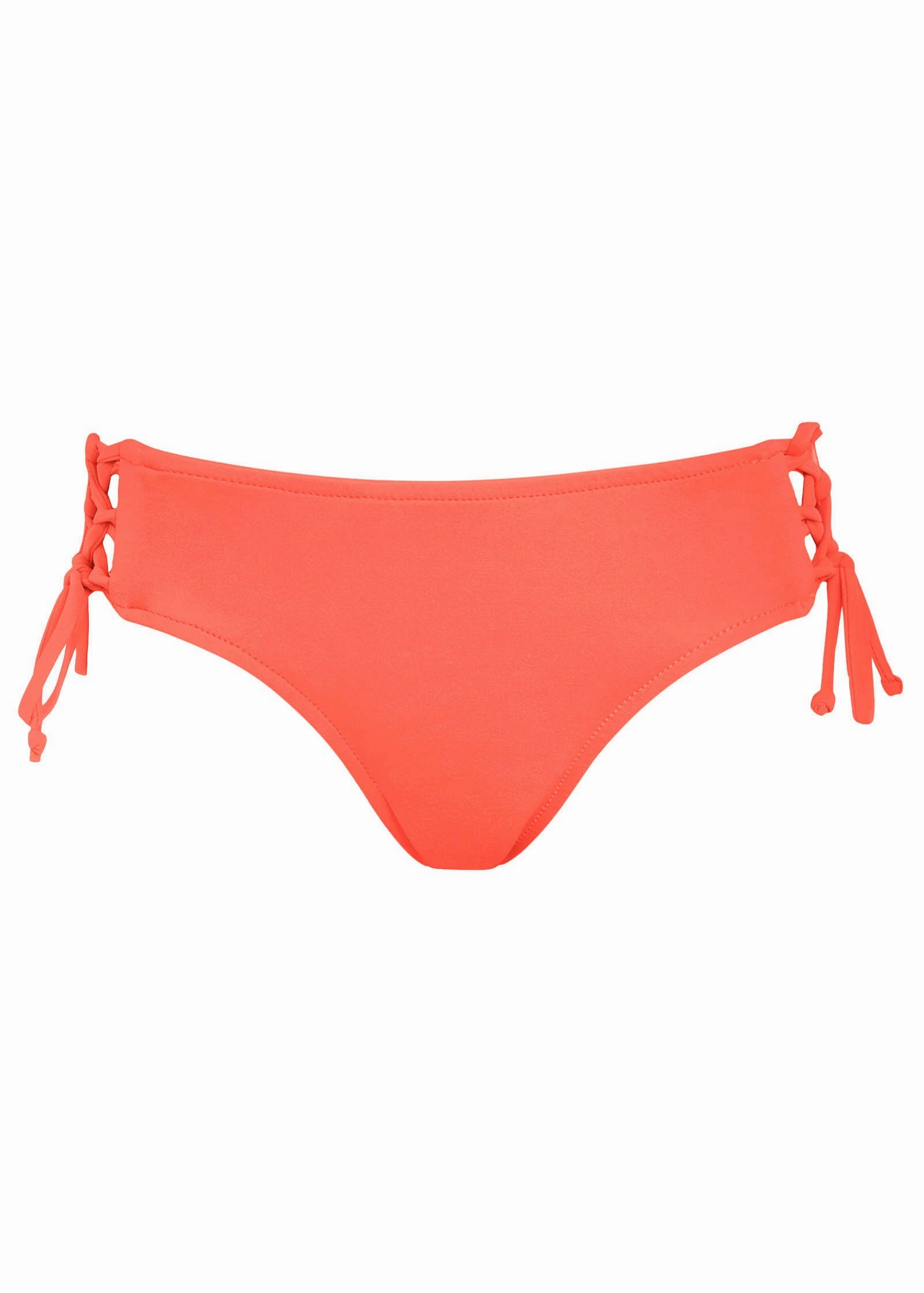 Lattice Side Bikini Bottom - Coral Crush