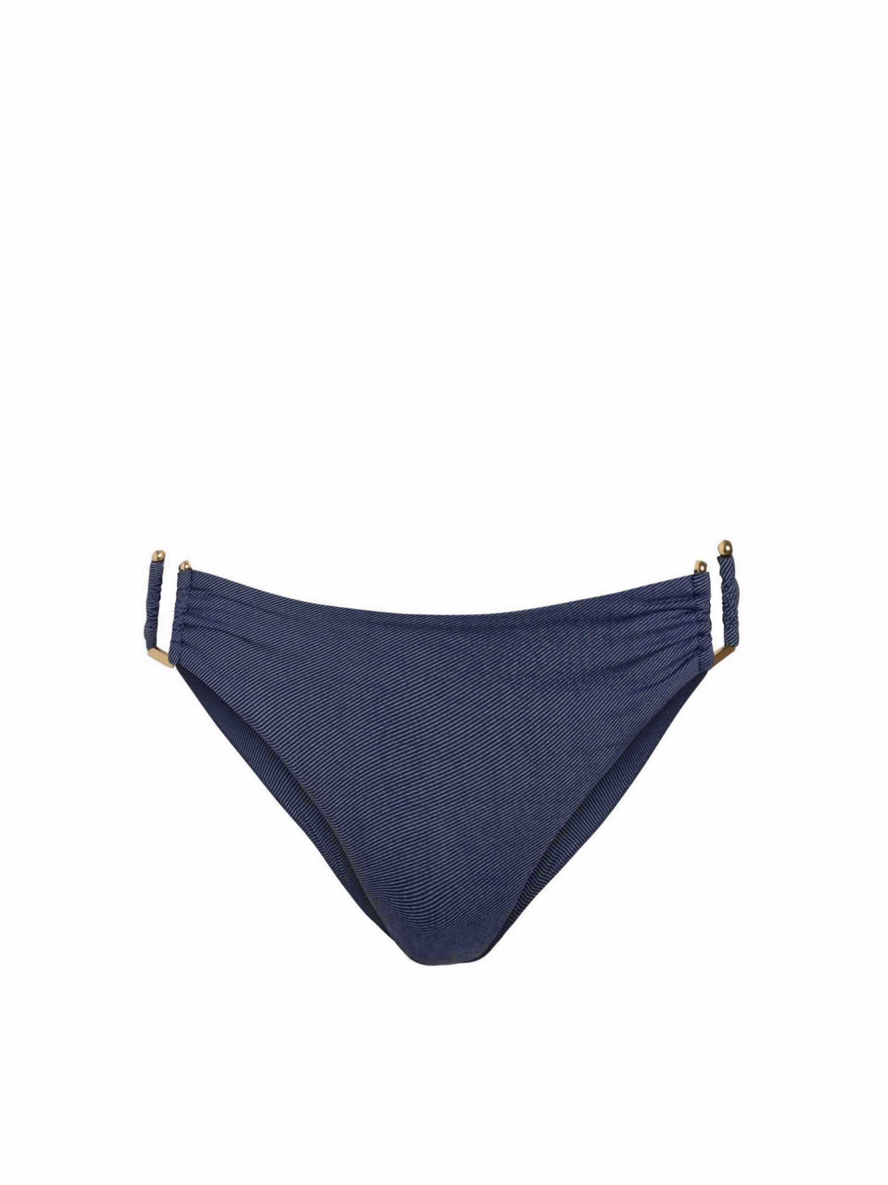 Layla Hipster Bottom In Indigo Twill high waist swimwear women, swimsuit for women beachwear