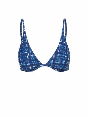 Leah Top In Denim Noir strapless swimwear tops, lightweight swim tops