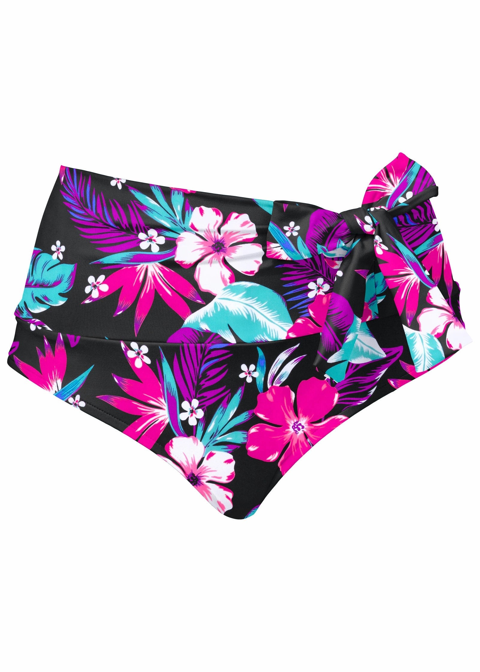 Leila High-Waist Bottom - Neon Tropical