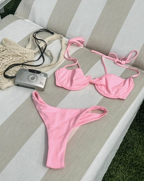 Leilani Bikini Bottom - Crystal Pink timeless swimwear styles women, comfy swimwear for women
