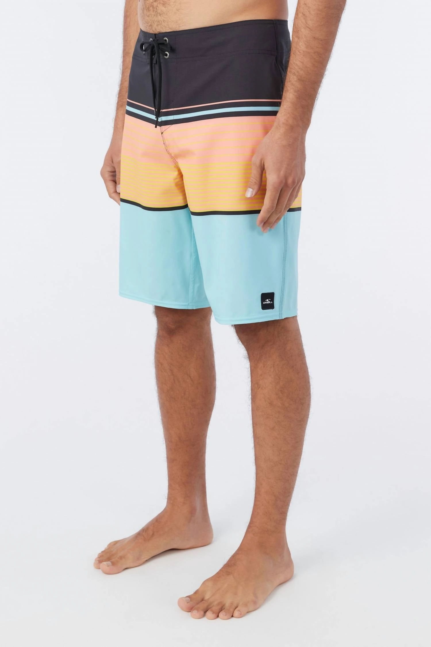 Lennox Stripe 21" Boardshorts In Turquoise