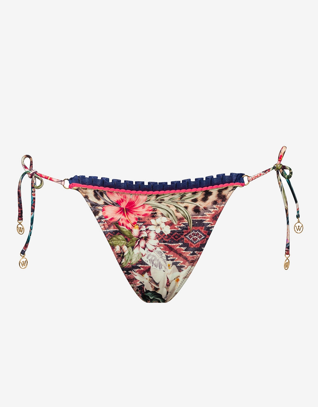 Leo Allures Tie Side Bikini Pant - Wild Tropics