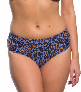 Leopard Orange High Waisted Bikini Brief fashionable swimwear for women, elegant womens swimwear