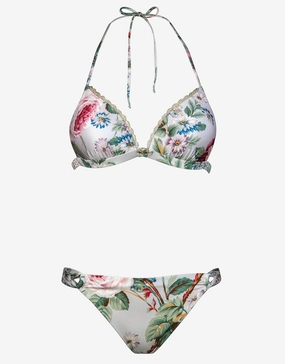 Liaison Triangle Bikini Set - Silver Rose stylish swimwear tops, womens beach tops