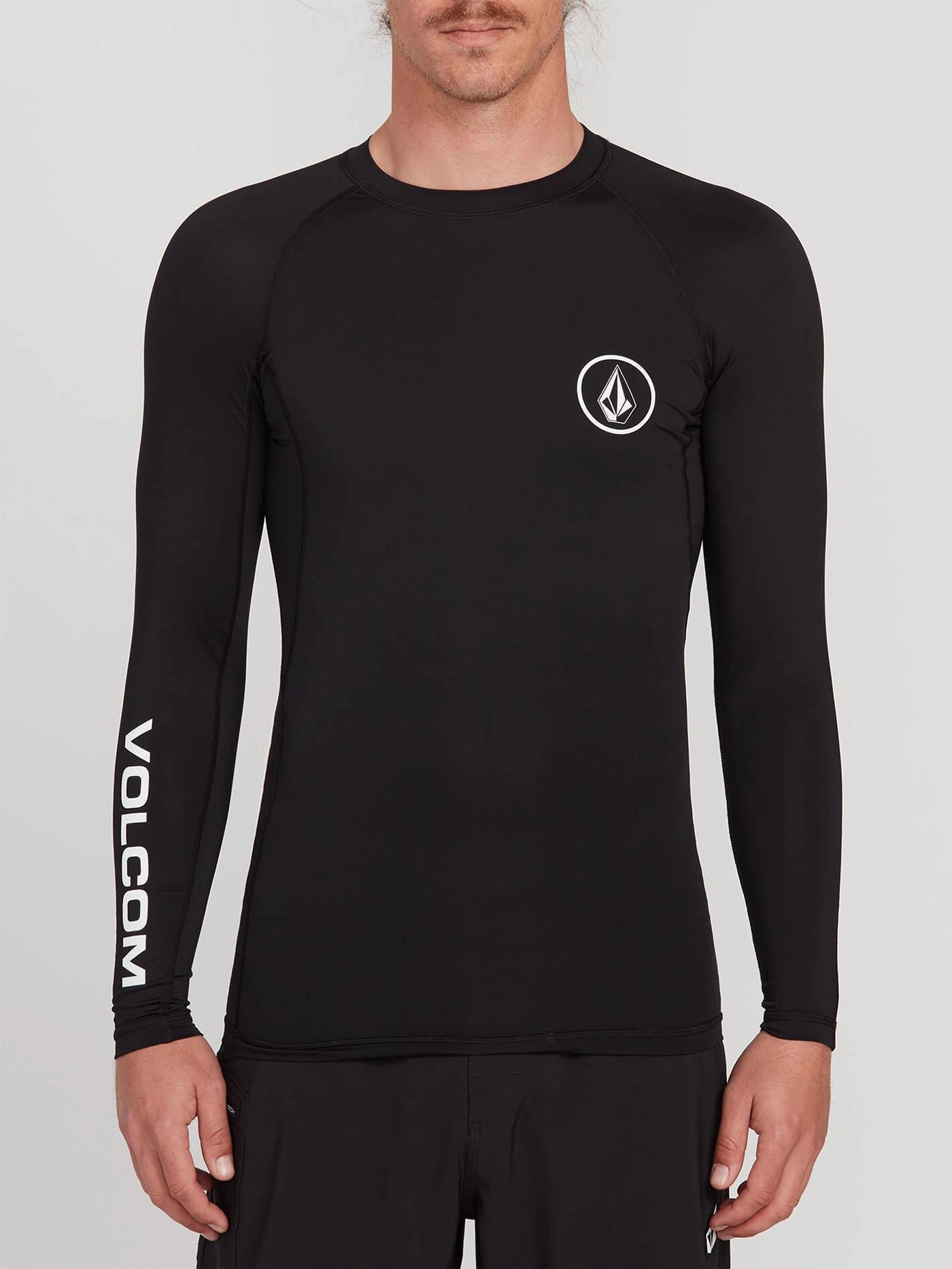 Lido Solid Long Sleeve Raglan Rashguard men's boardshorts swimwear, long swim shorts for men